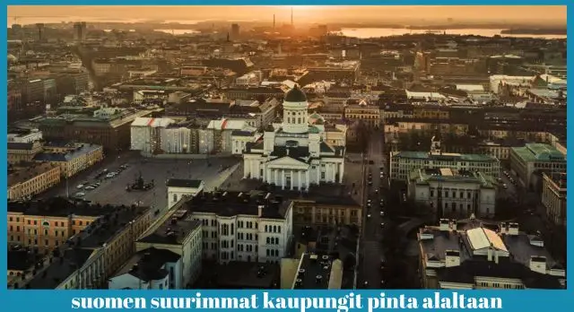 Mitä ovat suomen suurimmat kaupungit pinta alaltaan?